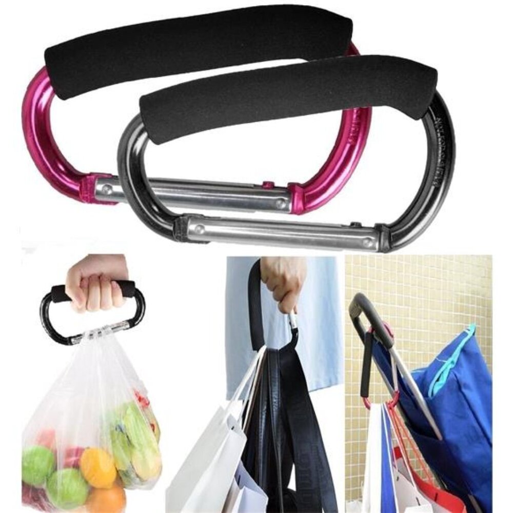 Stroller Hooks Large Carabiner Clips For Diaper Bag Purse Shopping Bags